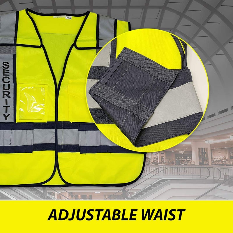 ViewBrite Safety VIEWBRITE Reflective (Class 2) Security Vest Lime Green - 5 Point Breakaway High Visibility Yellow Safety Vest - Image 4